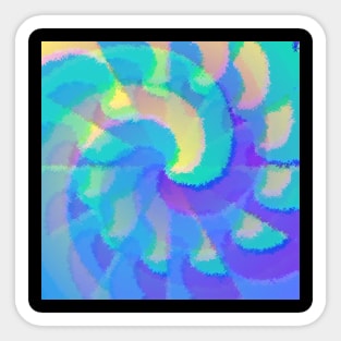 Abstract Swirl of Bright Colors Sticker